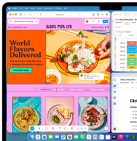 MacBook Air with multiple apps open
